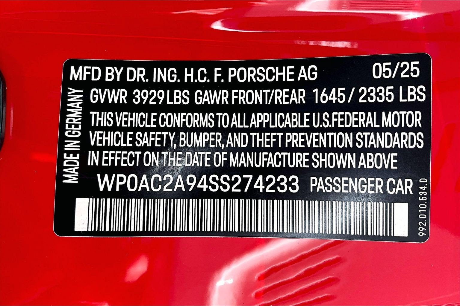 2025 Porsche 911 GT3