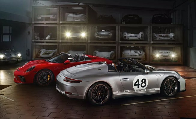 Two New Porsche 911 Speedsters Side by Side