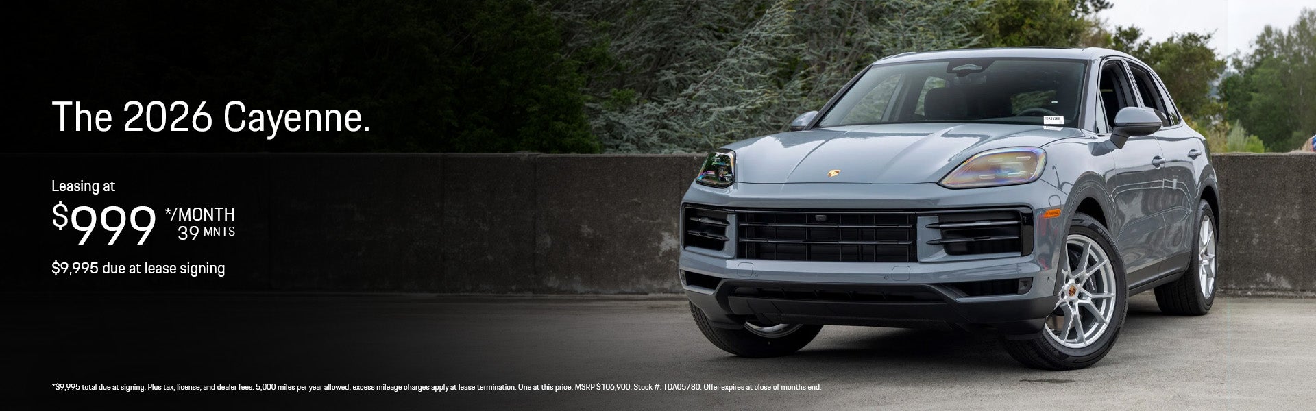 2026 Cayenne Lease Banner