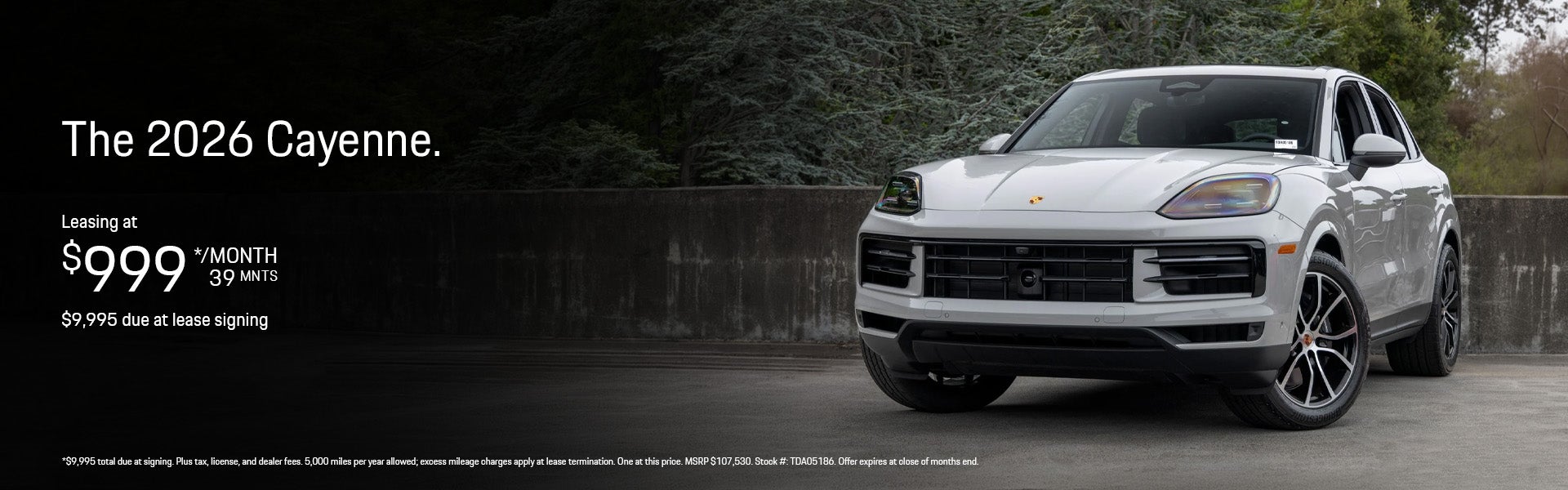 2026 Cayenne Lease Banner
