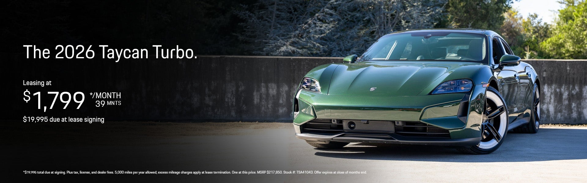 2026 Taycan Turbo Lease Banner