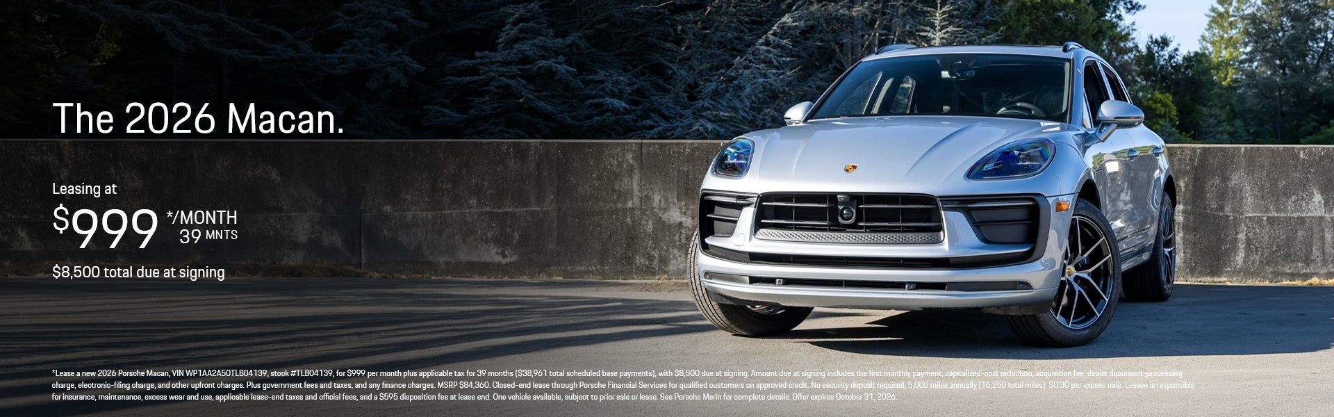 2026 Porsche Macan Lease Banner